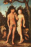 Lucas  Cranach Adam and Eve oil painting